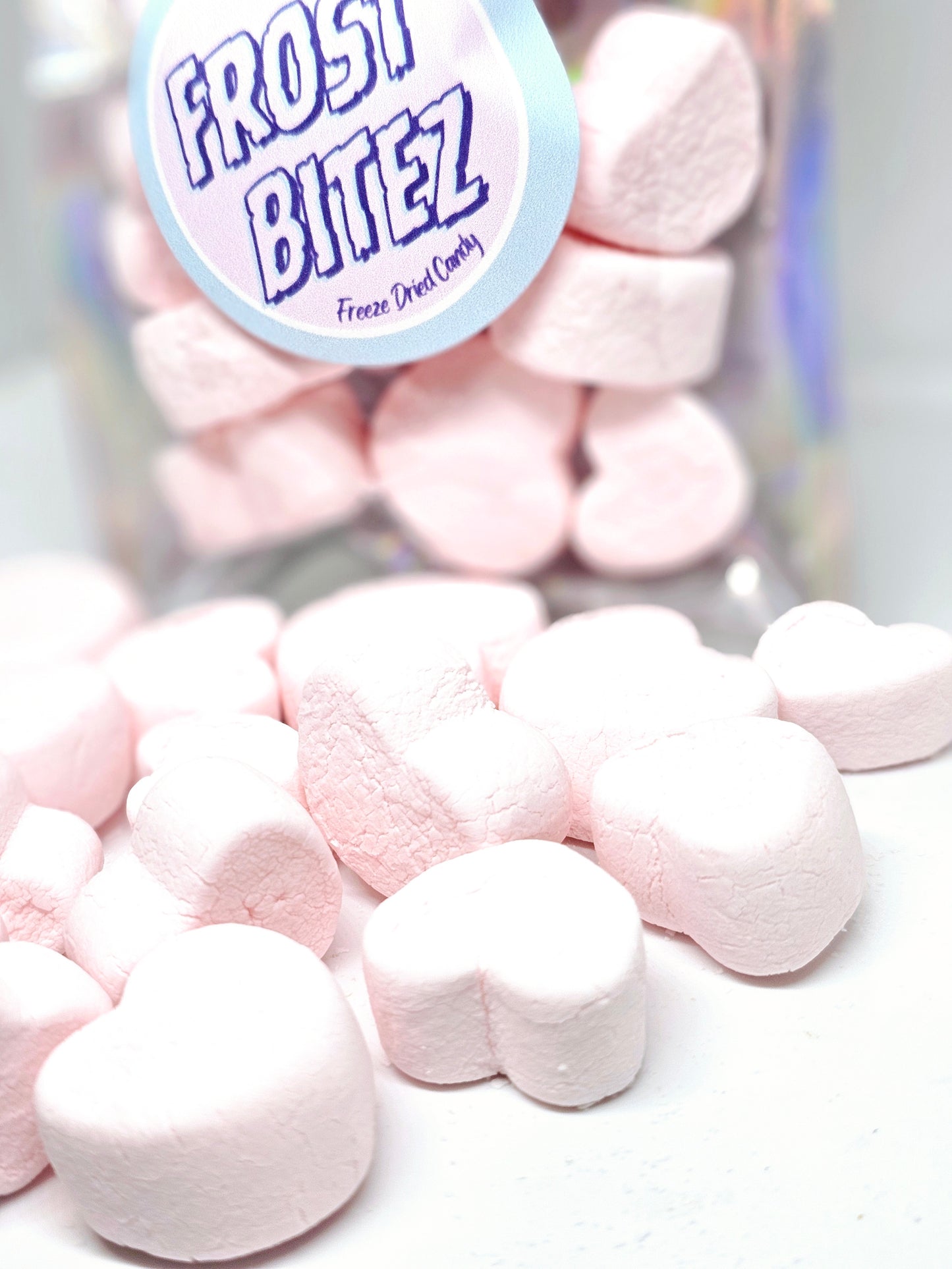 Freeze Dried Strawberry Heart Marshmallows
