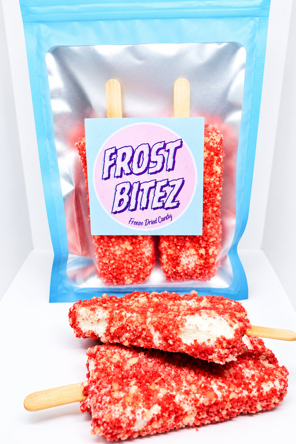 Freeze Dried Strawberry Shortcake Ice Cream Bars
