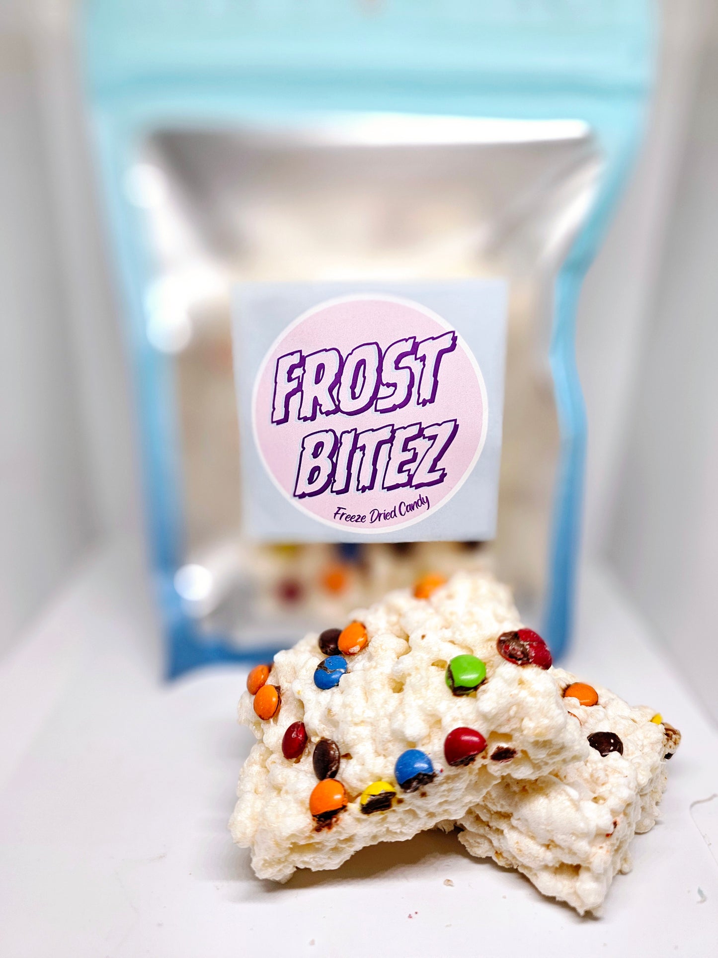 Freeze Dried M&M Rice Krispie Treats