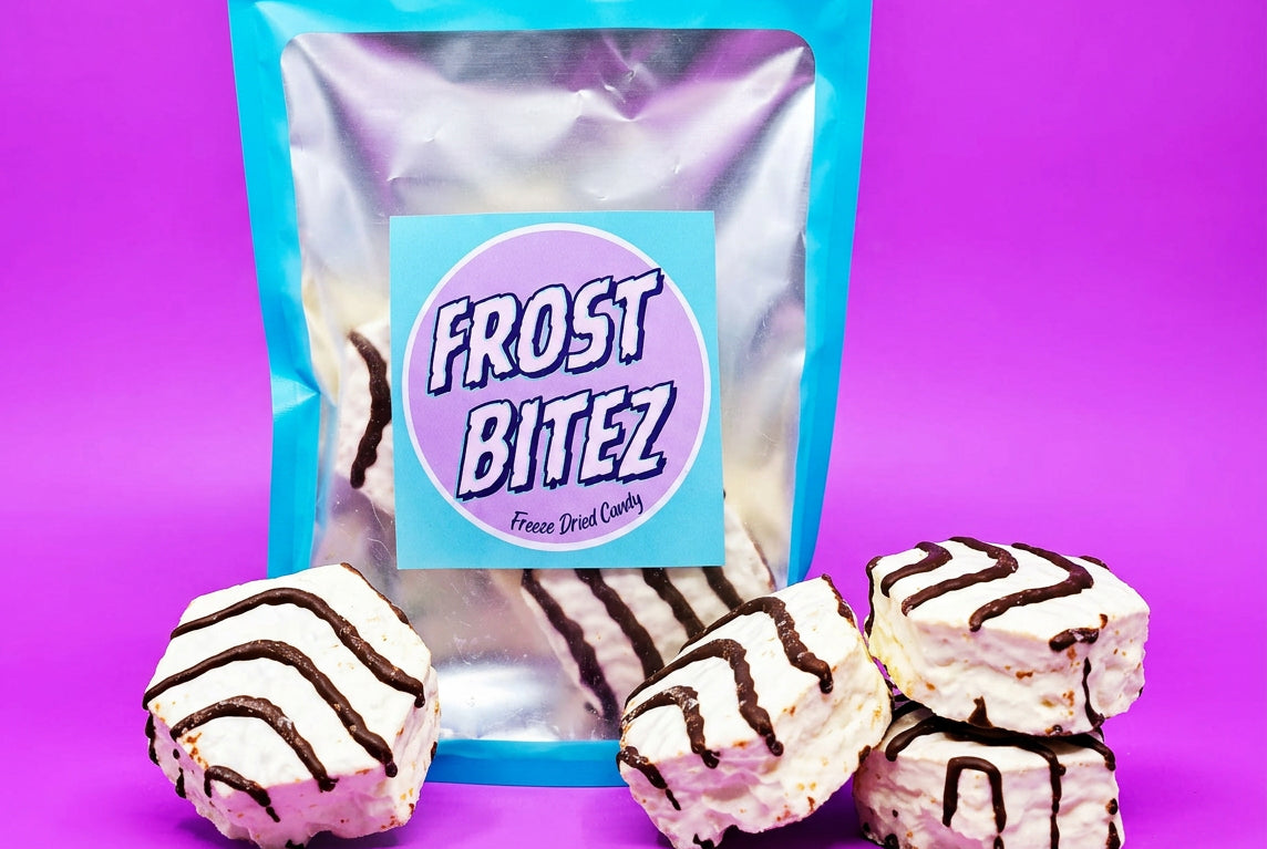 Freeze Dried Vanilla Striped Cakes