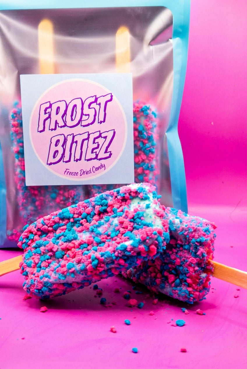 Freeze Dried Cotton Candy Ice Cream Bars