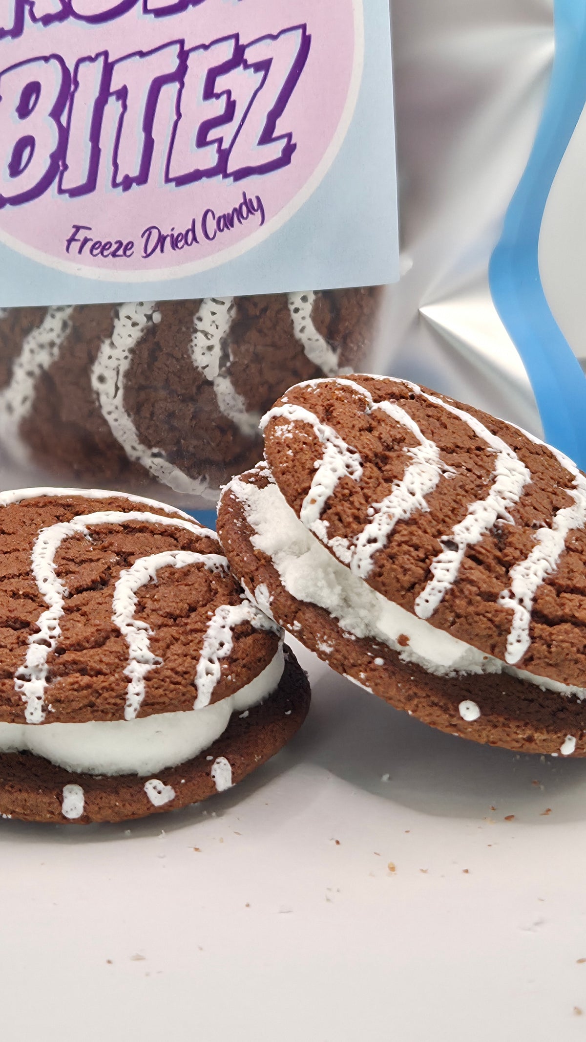 Freeze Dried Cream Filled Fudge Rounds